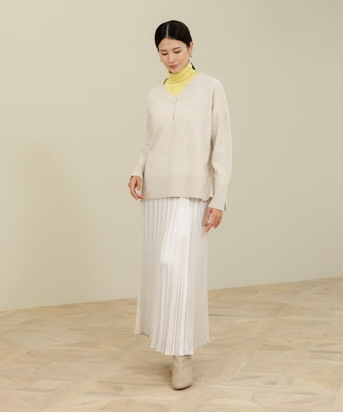 Elura（エルーラ）の「レザーライクプリーツスカート＜低身長サイズあり＞/147958（スカート・レディース・チャコールグレー/ライトブルー/アイボリー・LARGE/MEDIUM/FREE(S)）」の15枚目の写真