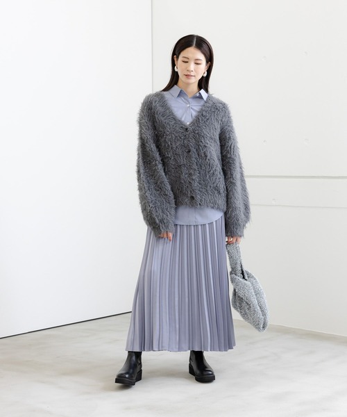 Elura（エルーラ）の「レザーライクプリーツスカート＜低身長サイズあり＞/147958（スカート・レディース・チャコールグレー/ライトブルー/アイボリー・LARGE/MEDIUM/FREE(S)）」の16枚目の写真