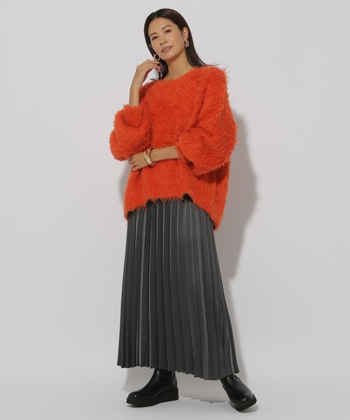 Elura（エルーラ）の「レザーライクプリーツスカート＜低身長サイズあり＞/147958（スカート・レディース・チャコールグレー/ライトブルー/アイボリー・LARGE/MEDIUM/FREE(S)）」の19枚目の写真