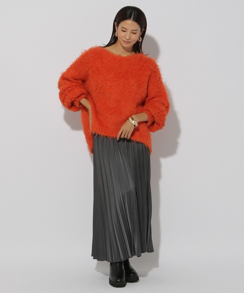 Elura（エルーラ）の「レザーライクプリーツスカート＜低身長サイズあり＞/147958（スカート・レディース・チャコールグレー/ライトブルー/アイボリー・LARGE/MEDIUM/FREE(S)）」の20枚目の写真