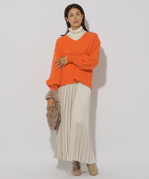 Elura（エルーラ）の「レザーライクプリーツスカート＜低身長サイズあり＞/147958（スカート・レディース・チャコールグレー/ライトブルー/アイボリー・LARGE/MEDIUM/FREE(S)）」の12枚目の写真