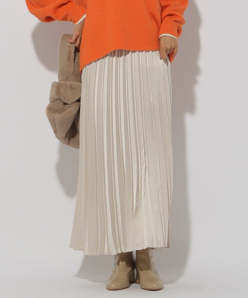 Elura（エルーラ）の「レザーライクプリーツスカート＜低身長サイズあり＞/147958（スカート・レディース・チャコールグレー/ライトブルー/アイボリー・LARGE/MEDIUM/FREE(S)）」の13枚目の写真