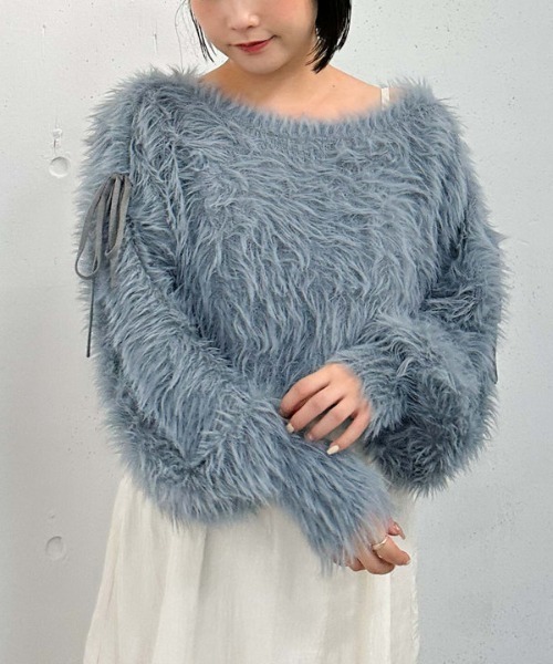 archives（アルシーヴ）の「シャギードロストニット×リンクルキャミワンピースＳＥＴ（ワンピース・レディース・ブルー/アイボリー/ブラウン・MEDIUM）」の14枚目の写真