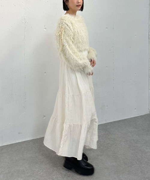 archives（アルシーヴ）の「シャギードロストニット×リンクルキャミワンピースＳＥＴ（ワンピース・レディース・ブルー/アイボリー/ブラウン・MEDIUM）」の20枚目の写真