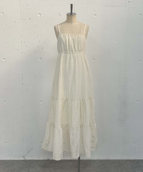 archives（アルシーヴ）の「シャギードロストニット×リンクルキャミワンピースＳＥＴ（ワンピース・レディース・ブルー/アイボリー/ブラウン・MEDIUM）」の7枚目の写真