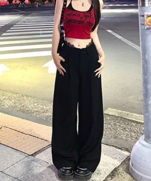 ViViDAY（ビビデー）の「レーススラックスパンツ（スラックス・レディース・ブラック・M）」の10枚目の写真