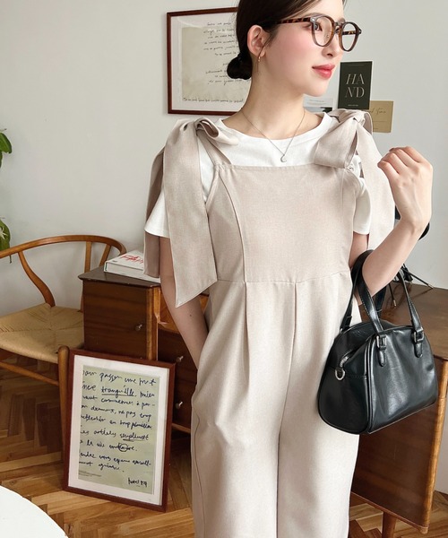 セール】ショルダーリボンサロペット（サロペット/オーバーオール