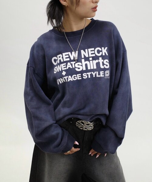 Sourcream（サワークリーム）の「【Sourcream/サワークリーム】ヴィンテージライクロゴスウェット（スウェット・レディース・ライトグレー/レッド/ネイビー/ブラック/サックスブルー/アイボリー・LARGE/MEDIUM）」の4枚目の写真