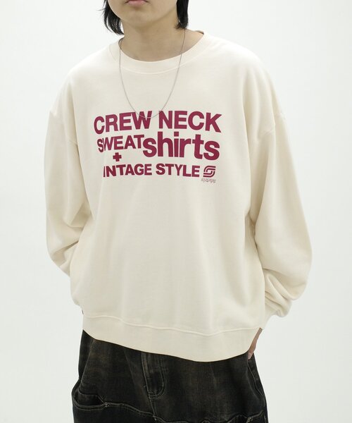 Sourcream（サワークリーム）の「【Sourcream/サワークリーム】ヴィンテージライクロゴスウェット（スウェット・レディース・ライトグレー/レッド/ネイビー/ブラック/サックスブルー/アイボリー・LARGE/MEDIUM）」の2枚目の写真