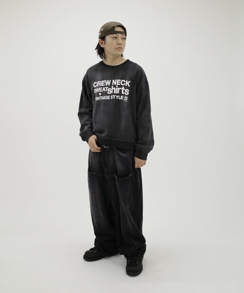 Sourcream（サワークリーム）の「【Sourcream/サワークリーム】ヴィンテージライクロゴスウェット（スウェット・レディース・ライトグレー/レッド/ネイビー/ブラック/サックスブルー/アイボリー・LARGE/MEDIUM）」の12枚目の写真