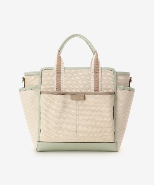 【セール】キャンバス風フェイクレザー トートバッグ（トートバッグ）｜& chouette（アンドシュエット）