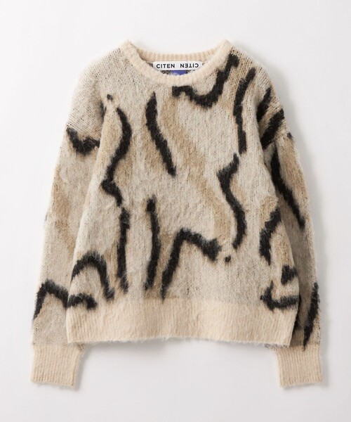 CITEN（シテン）の「＜CITEN＞グラフィカルプルオーバーニット（ニット/セーター・レディース・グレー/ベージュ・FREE）」の12枚目の写真