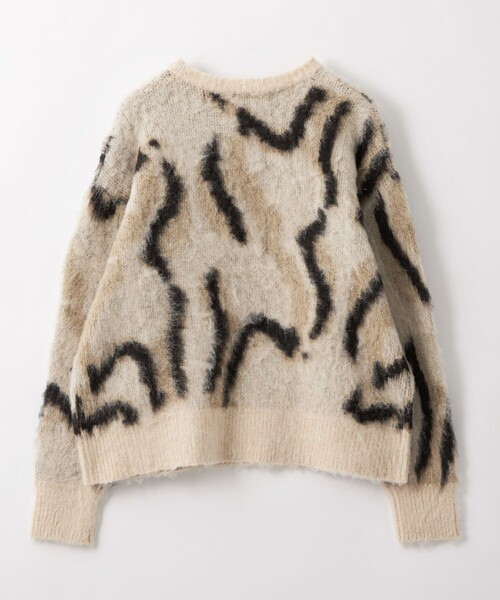 CITEN（シテン）の「＜CITEN＞グラフィカルプルオーバーニット（ニット/セーター・レディース・グレー/ベージュ・FREE）」の13枚目の写真