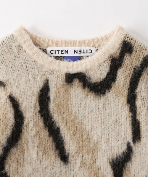 CITEN（シテン）の「＜CITEN＞グラフィカルプルオーバーニット（ニット/セーター・レディース・グレー/ベージュ・FREE）」の14枚目の写真