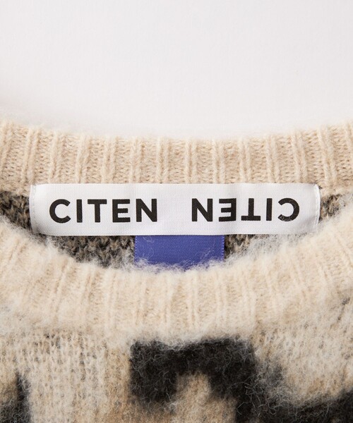 CITEN（シテン）の「＜CITEN＞グラフィカルプルオーバーニット（ニット/セーター・レディース・グレー/ベージュ・FREE）」の17枚目の写真
