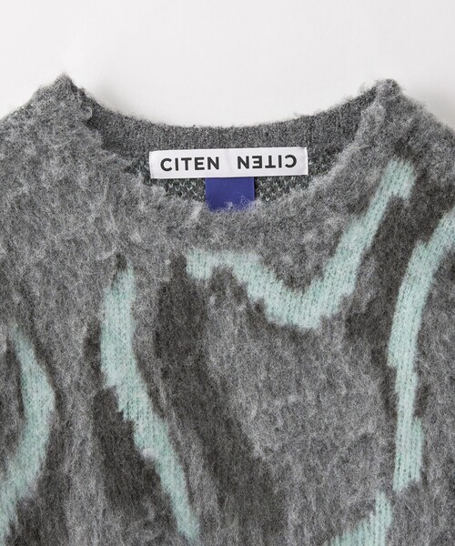 CITEN（シテン）の「＜CITEN＞グラフィカルプルオーバーニット（ニット/セーター・レディース・グレー/ベージュ・FREE）」の20枚目の写真