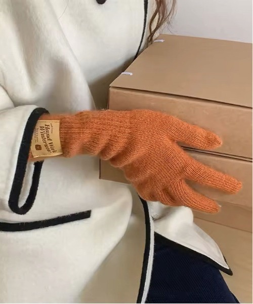 ammy.（エイミードット）の「【 ammy. / エイミードット 】 ホールタッチ ロングリスト グローブ / 手袋（手袋・レディース・チャコールグレー/アッシュブラウン/アイボリー/ブラック/ライトブルー/ピンク/レッド/マスタード/オレンジ・FREE）」の21枚目の写真