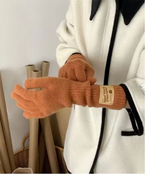 ammy.（エイミードット）の「【 ammy. / エイミードット 】 ホールタッチ ロングリスト グローブ / 手袋（手袋・レディース・チャコールグレー/アッシュブラウン/アイボリー/ブラック/ライトブルー/ピンク/レッド/マスタード/オレンジ・FREE）」の19枚目の写真