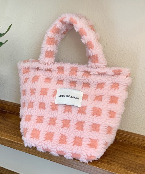 セール】韓国風チェック柄ミニトートバッグ（ハンドバッグ）｜Doux