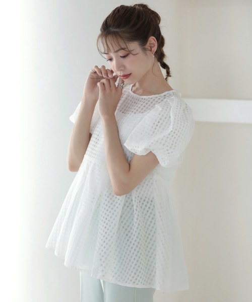 シアーギンガムトップス（シャツ/ブラウス）｜MERAKI（メラキ） 5,211円