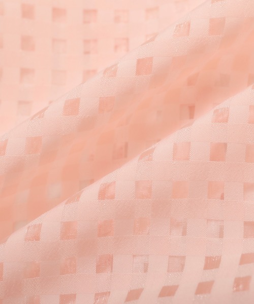 MERAKI(メラキ)の「シアーギンガムトップス(シャツ/ブラウス・レディース・ホワイト/ブラック/ピンク・M/S)」の6枚目の写真