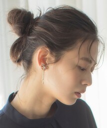 ダイヤレーンリボンイヤリング