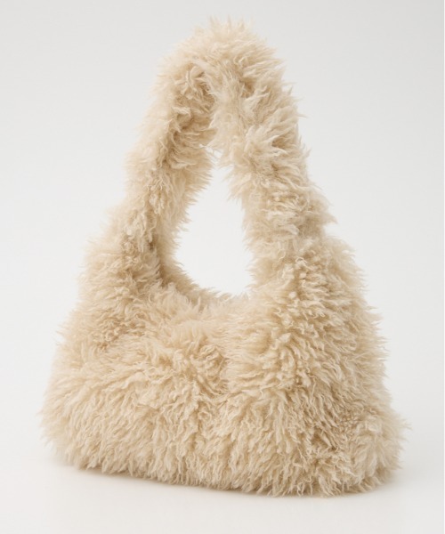 SLY（スライ）の「F/FUR BAG フェイクファー バッグ（ハンドバッグ・レディース・アイボリー/ブラック・FREE）」の21枚目の写真