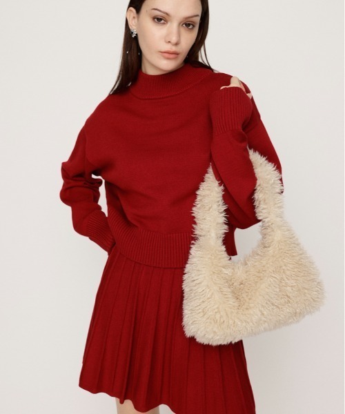 SLY（スライ）の「F/FUR BAG フェイクファー バッグ（ハンドバッグ・レディース・アイボリー/ブラック・FREE）」の14枚目の写真