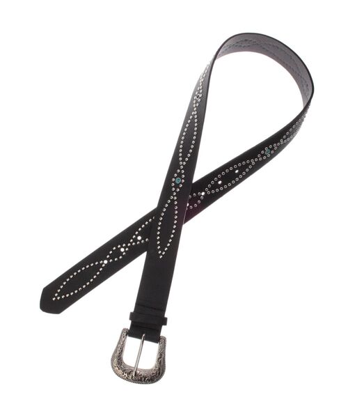 jouetie（ジュエティ）の「ウエスタンスタッズベルト（ベルト・レディース・オフホワイト/ブラック・FREE）」の4枚目の写真