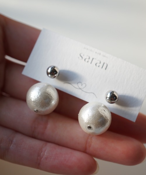 CERCA(チェルカ)の「saran jewelry/2way パール ピアス(ピアス(両耳用)・レディース・ゴールド/シルバー・FREE)」の4枚目の写真