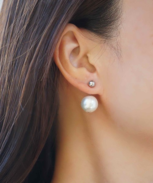 CERCA(チェルカ)の「saran jewelry/2way パール ピアス(ピアス(両耳用)・レディース・ゴールド/シルバー・FREE)」の3枚目の写真