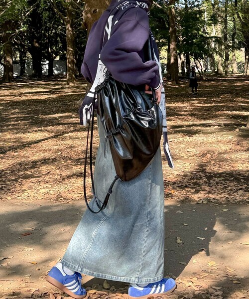 fredy emue(フレディエミュ)の「フェイクレザードロストナップサック(バックパック/リュック・レディース・キナリ/ブラック・FREE)」の16枚目の写真