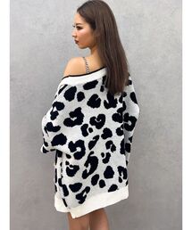 GYDA | ラメGレオパードニットカーディガン(カーディガン/ボレロ)