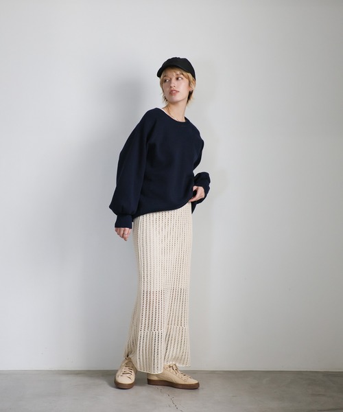 select MOCA(セレクトモカ)の「メッシュナロースカート(スカート・レディース・アイボリー/ブラック・FREE)」の14枚目の写真