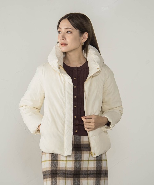 ketty（ケティ）の「マイクロタフタダウンジャケット（ダウンジャケット/コート・レディース・ブラック/ライトグレー/ベージュ/オフホワイト・M）」の5枚目の写真