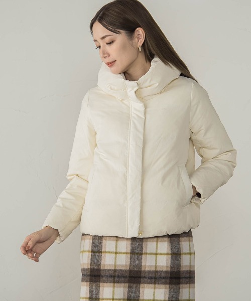 ketty（ケティ）の「マイクロタフタダウンジャケット（ダウンジャケット/コート・レディース・ブラック/ライトグレー/ベージュ/オフホワイト・M）」の6枚目の写真