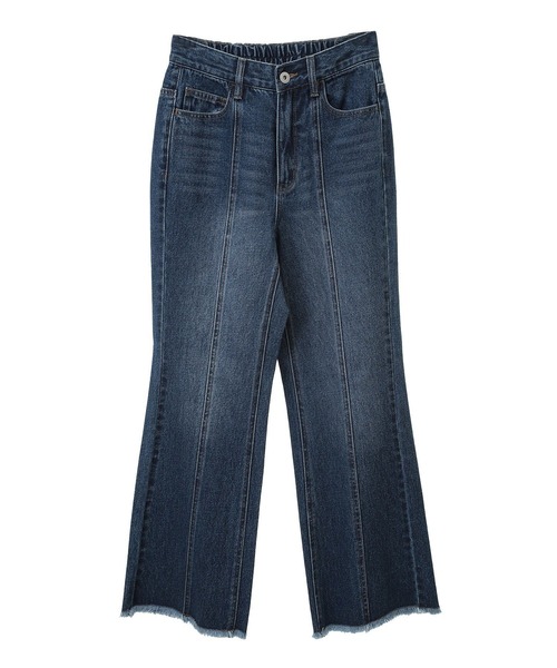 earth music&ecology（アースミュージックアンドエコロジー）の「フロントシームセミフレアデニムパンツ（デニムパンツ・レディース・ブルー系その他/ライトインディゴブルー・S/L/M）」の11枚目の写真