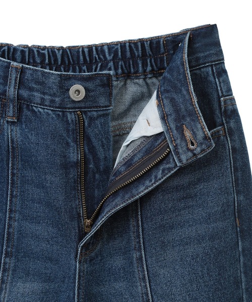 earth music&ecology（アースミュージックアンドエコロジー）の「フロントシームセミフレアデニムパンツ（デニムパンツ・レディース・ブルー系その他/ライトインディゴブルー・S/L/M）」の8枚目の写真