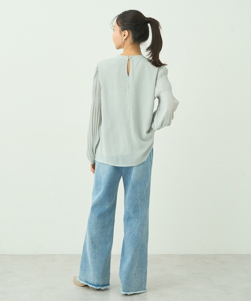 earth music&ecology（アースミュージックアンドエコロジー）の「フロントシームセミフレアデニムパンツ（デニムパンツ・レディース・ブルー系その他/ライトインディゴブルー・S/L/M）」の21枚目の写真