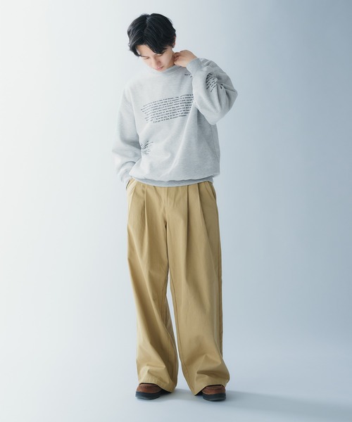 Adoon plain（アドーンプレーン）の「RANDOM LOGO SWEAT PULLOVER / ランダムロゴスウェットプルオーバー（スウェット・メンズ・杢グレー/ブラック・MEDIUM/LARGE）」の13枚目の写真