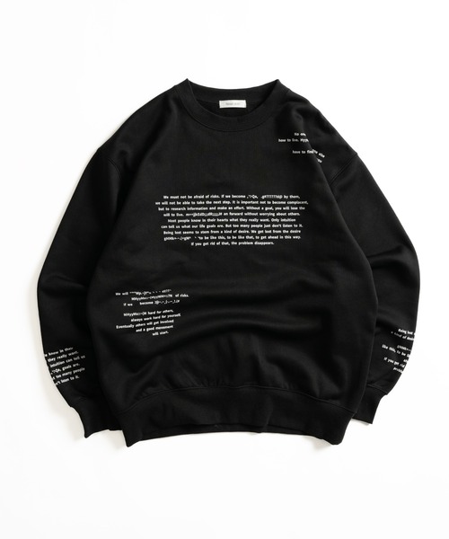 Adoon plain（アドーンプレーン）の「RANDOM LOGO SWEAT PULLOVER / ランダムロゴスウェットプルオーバー（スウェット・メンズ・杢グレー/ブラック・MEDIUM/LARGE）」の21枚目の写真