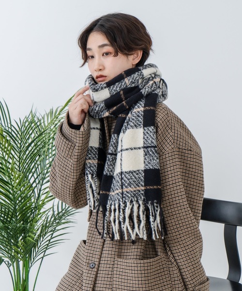 Os -オズ- マドラスチェック ボリュームマフラー（マフラー）｜Os