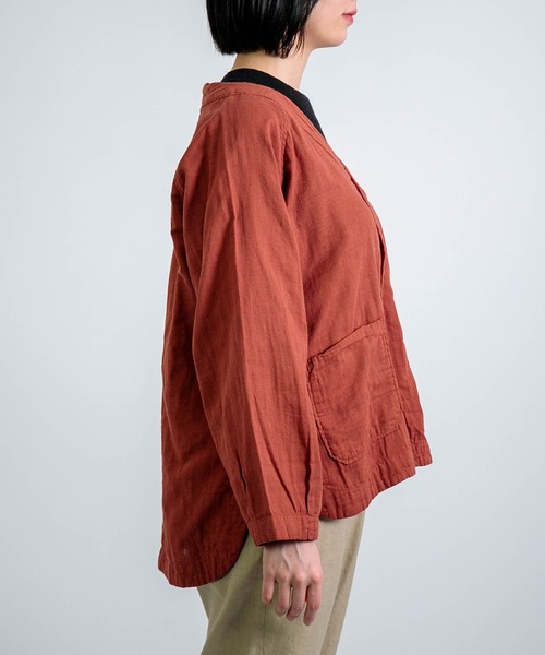 D.M.G.（ドミンゴ）の「[D.M.G. / ディーエムジー] ダブルガーゼ カーディガンシャツ（シャツ/ブラウス・レディース・マスタード/バーガンディー/ナチュラル・FREE）」の14枚目の写真