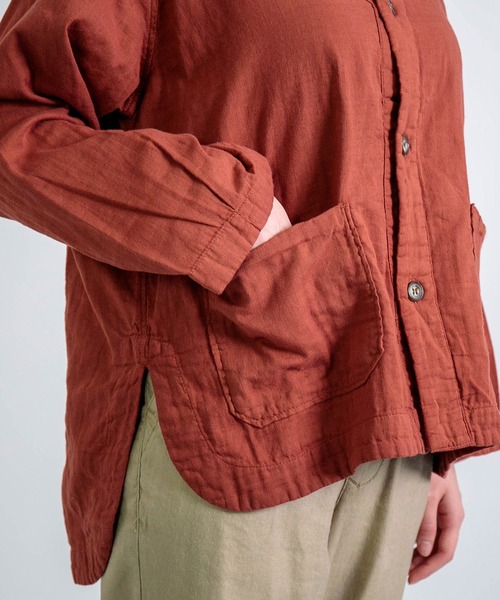 D.M.G.（ドミンゴ）の「[D.M.G. / ディーエムジー] ダブルガーゼ カーディガンシャツ（シャツ/ブラウス・レディース・マスタード/バーガンディー/ナチュラル・FREE）」の16枚目の写真