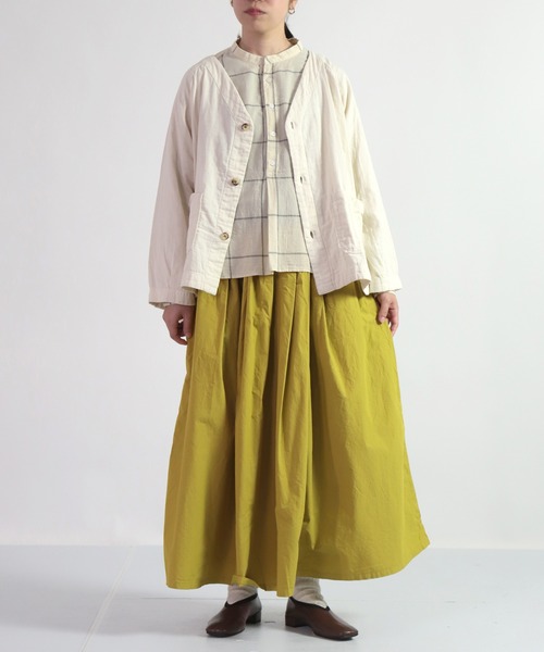 D.M.G.（ドミンゴ）の「[D.M.G. / ディーエムジー] ダブルガーゼ カーディガンシャツ（シャツ/ブラウス・レディース・マスタード/バーガンディー/ナチュラル・FREE）」の22枚目の写真