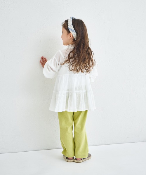 pairmanon（ペアマノン）の「【綿100%】【リンクコーデ】ティアードチュニックブラウス（チュニック・キッズ・ブルー/ホワイト/ブラック・90/100/110/120/130/140/150）」の18枚目の写真