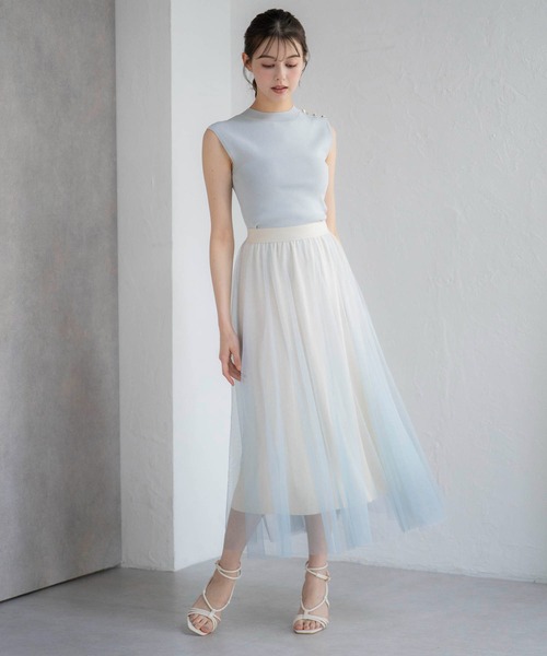 NOELA（ノエラ）の「【新色追加】グラデーションスタッズスカート（スカート・レディース・ブラウン/ブラック/チャコールグレー/ライトグリーン/ボルドー/グレー・フリー）」の16枚目の写真