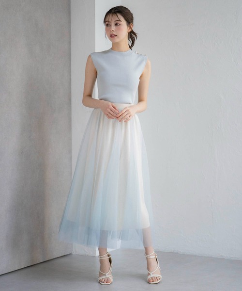 NOELA（ノエラ）の「【新色追加】グラデーションスタッズスカート（スカート・レディース・ブラウン/ブラック/チャコールグレー/ライトグリーン/ボルドー/グレー・フリー）」の17枚目の写真