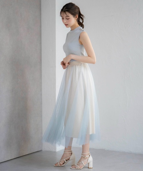 NOELA（ノエラ）の「【新色追加】グラデーションスタッズスカート（スカート・レディース・ブラウン/ブラック/チャコールグレー/ライトグリーン/ボルドー/グレー・フリー）」の18枚目の写真