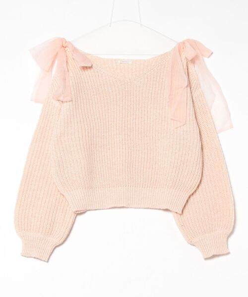 apres jour(アプレジュール)の「肩開きリボンニット【ZOZOTOWN限定アイテム】(ニット/セーター・レディース・オフホワイト/ブラック/ライトブルー/ベビーピンク・フリー/X-LARGE)」の16枚目の写真
